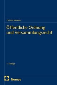 Produktbild: &Ouml;ffentliche Ordnung und Versammlungsrecht