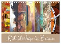Produktbild: Kaleidoskop in Braun - Abstrakte Malerei in warmen Erdfarben (Wandkalender 2026 DIN A4 quer), CALVENDO Monatskalender