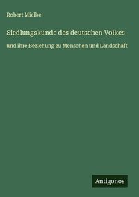Produktbild: Siedlungskunde des deutschen Volkes