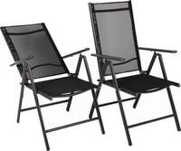 Produktbild: 2er-Set Gartenst&uuml;hle klappbar 7-fach verstellbar
