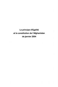 Produktbild: Principe d'egalite et la constitution de