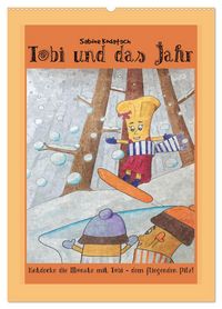Produktbild: Tobi und das Jahr (Wandkalender 2026 DIN A2 hoch), CALVENDO Monatskalender