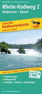 Produktbild: Rhein-Radweg 2, Bodensee - Basel 1 : 50 000