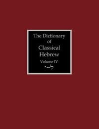Produktbild: The Dictionary of Classical Hebrew Volume 4