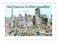 Produktbild: San Francisco in stillen Aquarellen (Tischkalender 2026 DIN A5 quer), CALVENDO Monatskalender