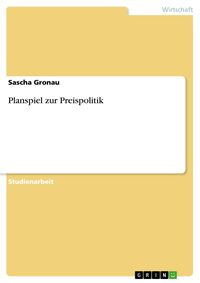 Produktbild: Planspiel zur Preispolitik