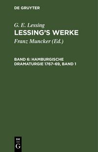 Produktbild: Hamburgische Dramaturgie 1767&ndash;69, Band 1