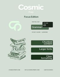 Produktbild: Cosmic Prep Digital SAT Grammar Guide Focus Edition Volume 1