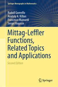 Produktbild: Mittag-Leffler Functions, Related Topics and Applications