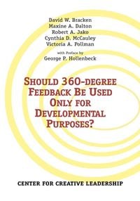 Produktbild: Should 360-degree Feedback Be Used Only for Developmental Purposes?