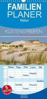 Produktbild: Familienplaner K&uuml;stenstreifen an der Nordsee (Wandkalender 2022 , 21 cm x 45 cm, hoch)