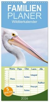 Produktbild: Familienplaner 2026 - Wildtierkalender mit 5 Spalten (Wandkalender, 21 x 45 cm) CALVENDO