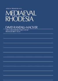 Produktbild: Randall-MacIver, D: Medieval Rhodesia