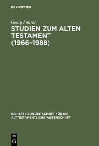 Produktbild: Studien zum Alten Testament (1966-1988)