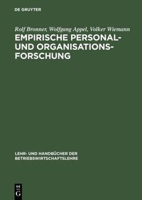 Produktbild: Empirische Personal- und Organisationsforschung