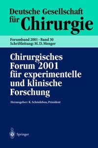 Produktbild: Chirurgisches Forum 2001 f&uuml;r experimentelle und klinische Forschung