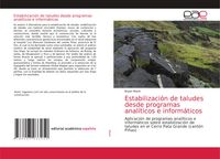 Produktbild: Estabilizaci&oacute;n de taludes desde programas anal&iacute;ticos e inform&aacute;ticos