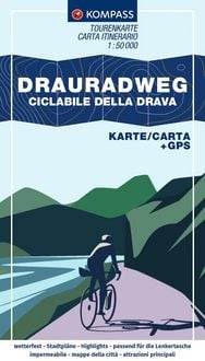 Produktbild: KOMPASS Fahrrad-Tourenkarte Drauradweg &ndash; Ciclabile della Drava 1:50.000