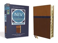 Produktbild: NIV Study Bible, Fully Revised Edition, Personal Size, Leathersoft, Brown/Blue, Red Letter, Thumb Indexed, Comfort Print