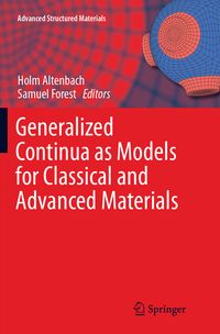 Produktbild: Generalized Continua as Models for Classical and Advanced Materials