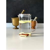 Bild vom Artikel The Mia Wasserkaraffe Wasserkaraffe 2er aus Borosilikatglas 1L mit Deckel vom Autor 