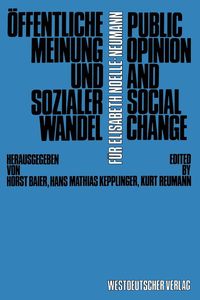 Produktbild: &Ouml;ffentliche Meinung und sozialer Wandel / Public Opinion and Social Change