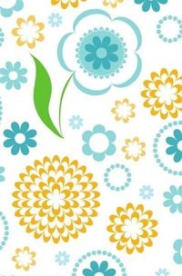 Produktbild: Schreibwandel Notizbuch "orange und blaue Blumen"