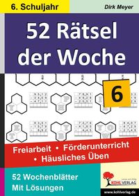 Produktbild: 52 R&auml;tsel der Woche / 6. Schuljahr