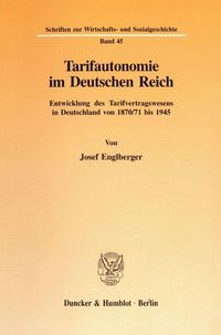 Produktbild: Tarifautonomie im Deutschen Reich.