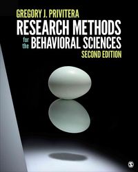 Produktbild: Privitera, G: Research Methods for the Behavioral Sciences