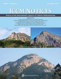 Produktbild: Notices of the International Congress of Chinese Mathematicians, Vol. 7, No. 2 (December 2019)