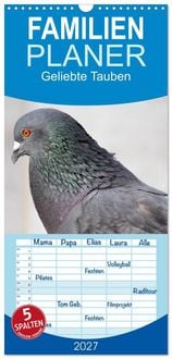 Produktbild: Familienplaner 2027 - Geliebte Tauben mit 5 Spalten (Wandkalender, 21 x 45 cm) CALVENDO