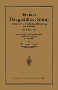 Produktbild: Die neue Vergleichsordnung