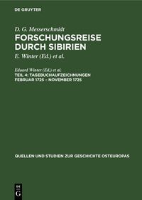 Produktbild: Tagebuchaufzeichnungen Februar 1725 &ndash; November 1725