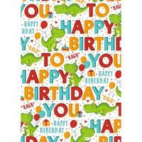 Produktbild: Idena Geschenkpapier Happy Birthday to you Dino 70cmx2m