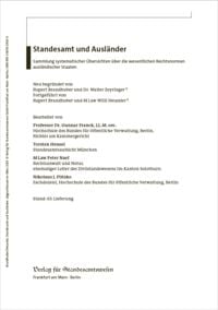 Produktbild: Standesamt und Ausl&auml;nder