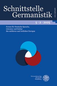 Produktbild: Schnittstelle Germanistik, Bd 5.2 (2025)