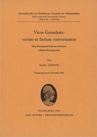 Produktbild: Vicos Grundsatz: verum et factum convertuntur