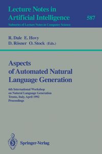 Produktbild: Aspects of Automated Natural Language Generation