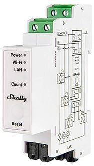 Produktbild: Shelly Pro 3EM 120A v2, 3 Phasen WLAN + LAN Energiemessger&auml;t