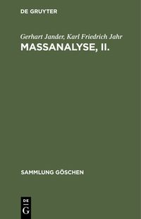 Produktbild: Ma&szlig;analyse, II.