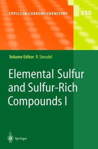 Produktbild: Elemental Sulfur and Sulfur-Rich Compounds I