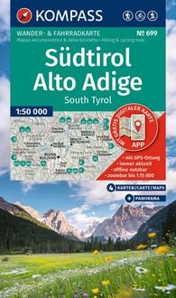 Produktbild: KOMPASS Wanderkarten-Set 699 S&uuml;dtirol / Alto Adige / South Tyrol (4 Karten) 1:50.000