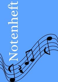 Produktbild: Notenheft: DIN A5 Notenlinienheft | 60 Seiten mit 12 Notenzeilen / Systeme pro Blatt | Papier 90g/m&sup2; | Musikheft mit Notenlinien