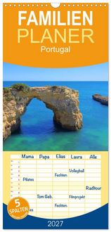 Produktbild: Familienplaner 2027 - Portugal mit 5 Spalten (Wandkalender, 21 x 45 cm) CALVENDO