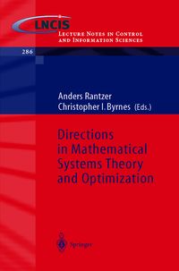 Produktbild: Directions in Mathematical Systems Theory and Optimization