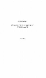 Produktbild: Palestine cinquante ans d'exilet d'espe