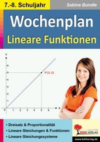 Produktbild: Wochenplan Lineare Funktionen / Klasse 7-8