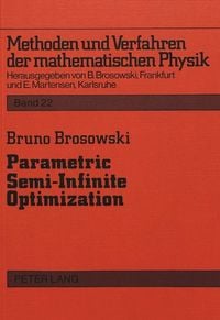 Produktbild: Parametric Semi-Infinite Optimization