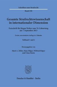 Produktbild: Gesamte Strafrechtswissenschaft in internationaler Dimension.